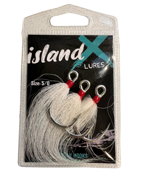 Bucktail Hooks 5/0 By Island x lures